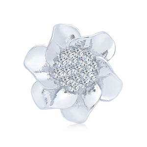 Magnolia Brooch (Rhodium)