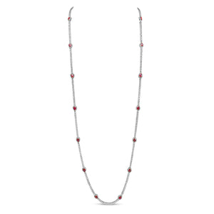 Francine Necklace (Ruby/White)