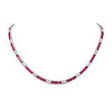 Katy Necklace (Ruby/White)