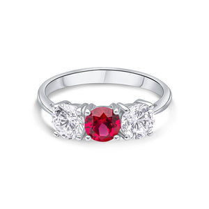 Mini Trilogy Ring (Ruby)