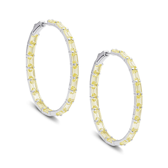 Savoy Hoop Earrings (Canary)